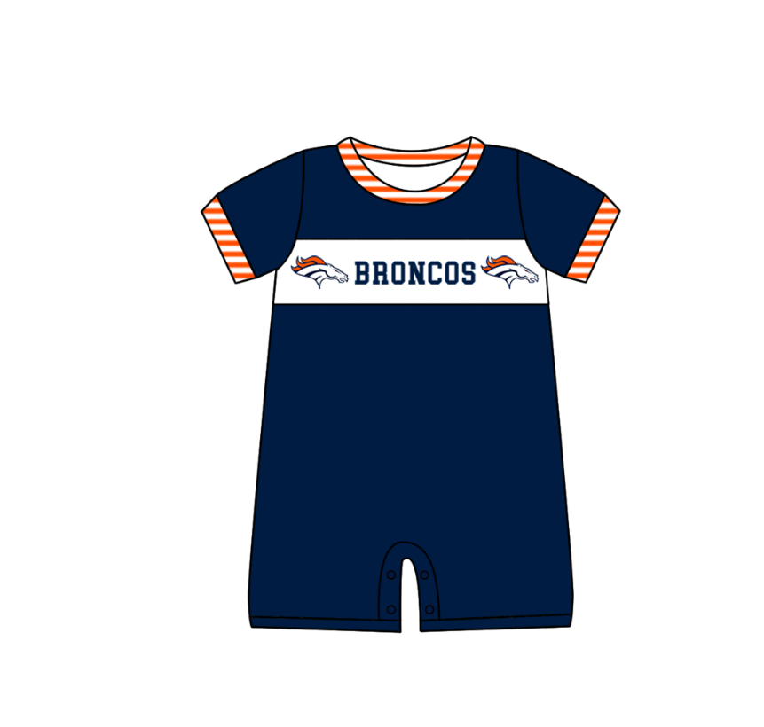 ( Moq 5 ) Baby Boys Infant Short Sleeves Team Summer Romper
