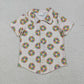 Baby Boys Kids Short Sleeves Mardi Gras donuts Buttons Shirt Tops RTS