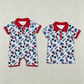 Sibling Baby Boys Kids Popsicle Hats 4th of July Buttons Shirt Romper Blue Clothes RTS