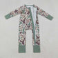 Sibling Baby Boy Long Sleeves Deer Camo Hoodie Jacket Zipper Romper Pajamas Set RTS