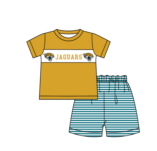 ( Moq 5 ) Baby Boys Toddler Short Sleeves Tops Stripes Shorts Team Summer Set