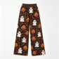 ( Moq 5 ) Preorder Adult Women Halloween Ghosts Pumpkins Leopard Pants Bottoms Clothes
