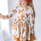 ( Moq 5 ) Preorder Baby Girl Long Sleeves Deer Plaid Pockets Christmas Plaid Ruffle Dress