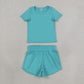 Baby Girls Kids Short Sleeves Shirt Skirt Shorts Yoga Active Set Clothes RTS