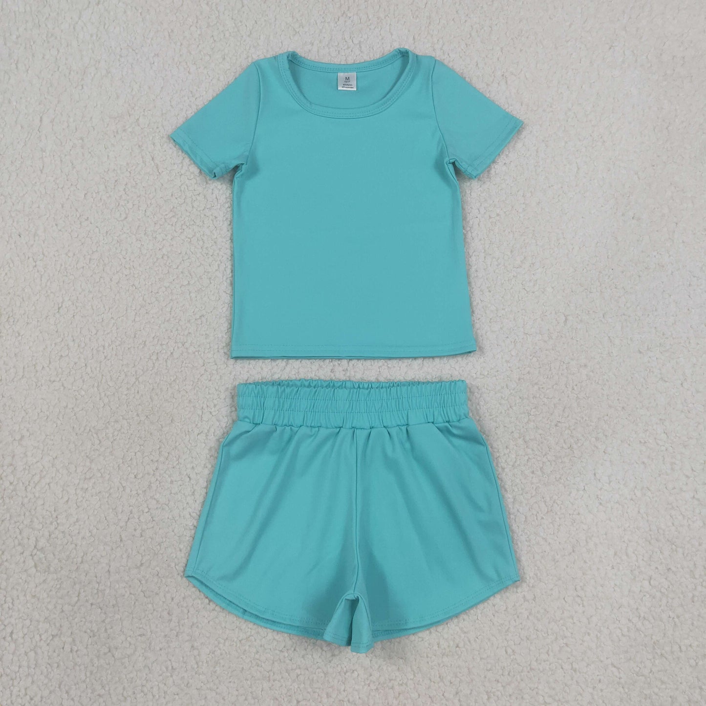 Baby Girls Kids Short Sleeves Shirt Skirt Shorts Yoga Active Set Clothes RTS