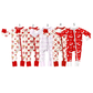 ( Moq 5 Each Style ) Sibling Baby Girls Infant Long Sleeves Valentine Hearts Bows Zipper Footie Sleeper Rompers Clothes