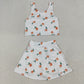 Baby Girl Sleeveless Peaches Tops Shorts Skirt Skort Yoga Active Set RTS