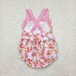 Baby Girl Pink Straps Strawberry Bows Sibling Dress Romper Clothes RTS