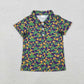 Baby Boys Kids Short Sleeves Camo Buttons Mardi Gras Shirt Tops RTS