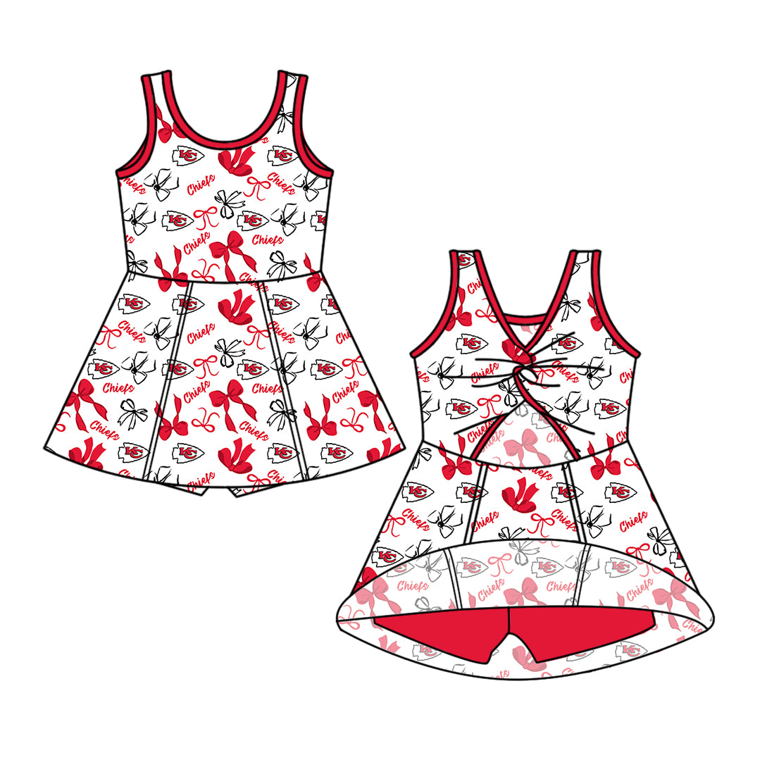 ( Moq 5 Each Style ) Baby Girls Toddler Red Bows Team Sibling Shorts Dresses Set Summer Clothing
