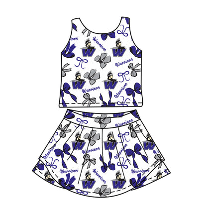( Moq 5 each style ) Baby Girl Toddler W Team Bows ‌Sibling Dress Set