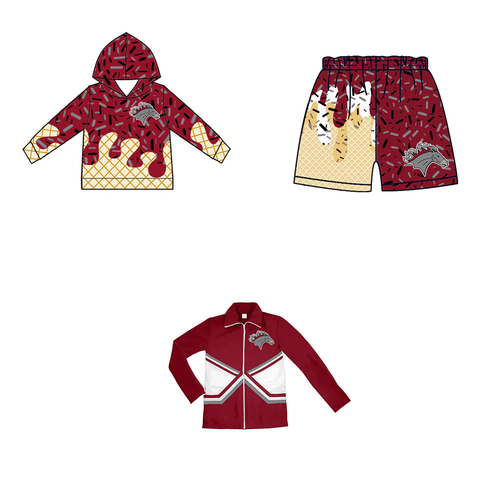 ( Moq 5 each style ) Baby Boy Team Sibling Horse Drip Shorts Shirt 7.23