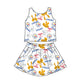 ( Moq 5 Each Style ) Baby Girls Toddler Bows Team Sibling Shorts Dresses Set Summer Clothes