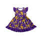 ( Moq 5 each style ) Baby Girl Toddler Purple Team Sibling Dress Set