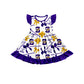 ( Moq 5 each style ) Baby Girl Toddler Bees Team Bows Sibling Dress Set