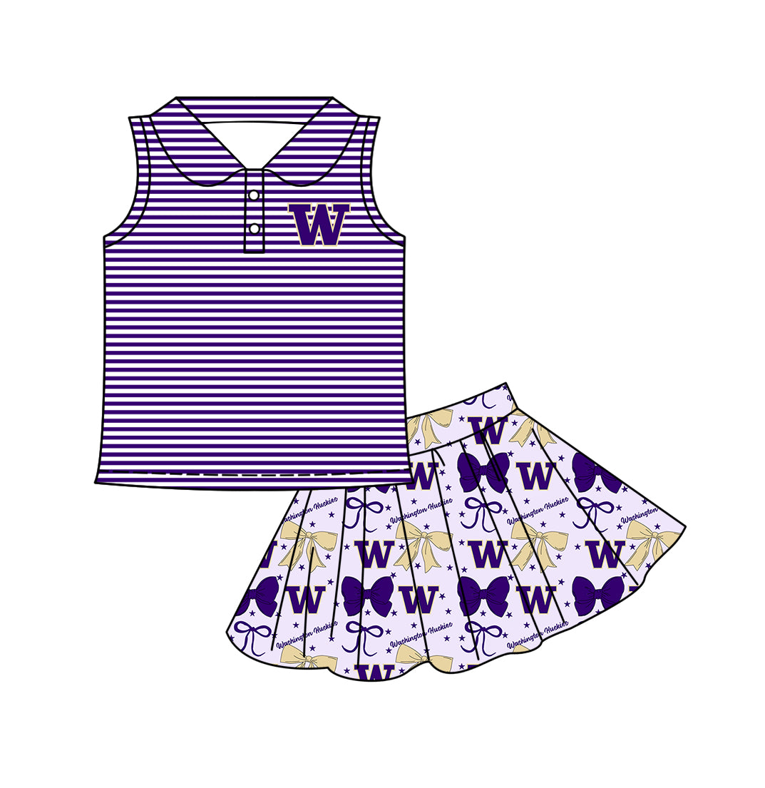 ( Moq 5 each style ) Baby Girl Toddler W Team Bows ‌Sibling Dress Set