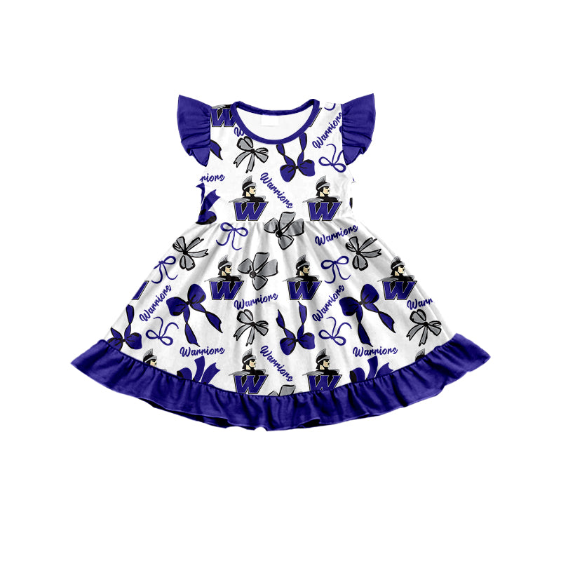 ( Moq 5 each style ) Baby Girl Toddler W Team Bows ‌Sibling Dress Set
