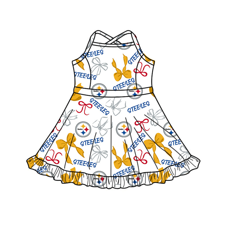 ( Moq 5 Each Style ) Baby Girls Toddler Bows Team Sibling Shorts Dresses Set Summer Clothes