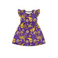 ( Moq 5 each style ) Baby Girl Toddler Purple Team Sibling Dress Set