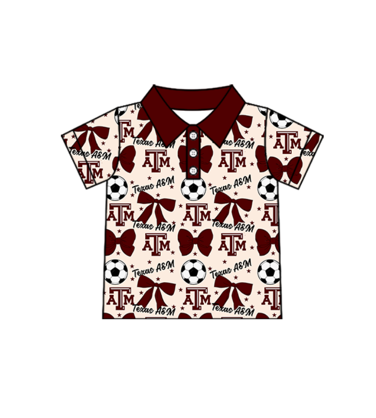 ( Moq 5 each style ) Baby Girl Toddler Team Bows Soccer‌ Sibling Shirt Dress Set