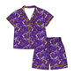 ( Moq 5 Each Style ) Baby Boys Girls Kids Football Sibling Shorts Romper Bows Dresses Set Team Purple Clothes