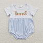 Baby Girl Short Sleeves Embroidery Easter Rabbit Carrots Sibling Rompers Dress