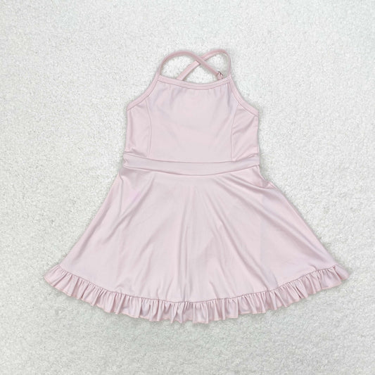 Baby Girl Sleeveless Pink Shorts Dress