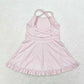 Baby Girl Sleeveless Pink Shorts Dress