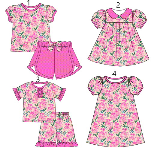 Baby Girl Floral Sibling Romper Dress Set ( Moq 5 Each Style ) 12.31