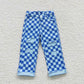 P0097 Baby Boy Checkered Denim Jeans Pants