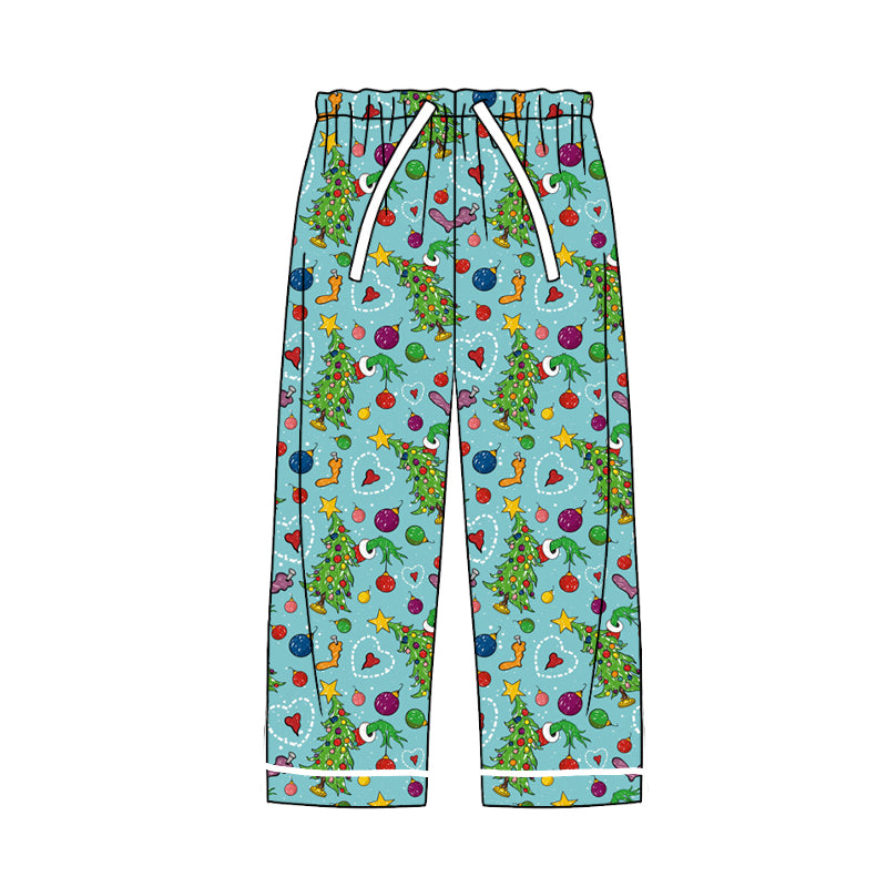 Adult Women Christmas Tree Green Pajamas Pants