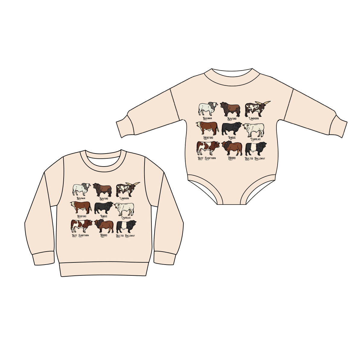 Baby Kids Long Sleeves Farm Animals Sibling Romper Shirt ( Moq 5 Each Style ) 3.18