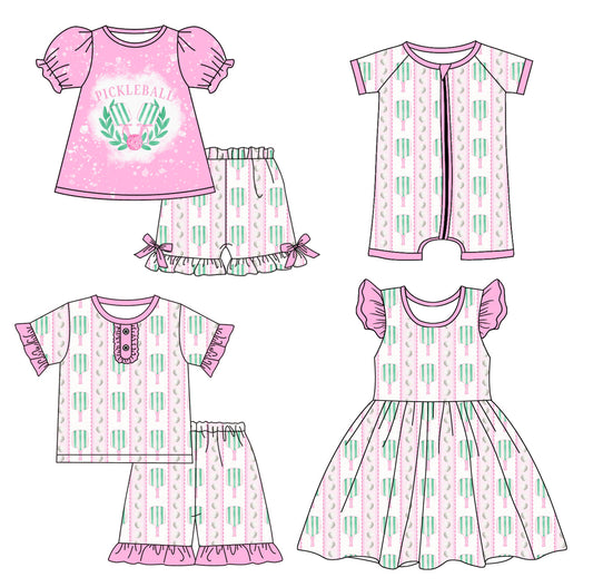 Baby Girl Ball Pink Sibling Romper Dress Set ( Moq 5 Each Style ) 1.9