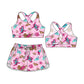( Moq 5 Each Style ) Baby Girl Sleeveless Western Tops Shorts Sibling Swimsuit Set 3.29