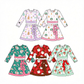 ( Moq 5 Each Style ) Sibling Baby Girls Kids Christmas Santa Shirts Bows Skirts Shorts Sibling Sets Clothes