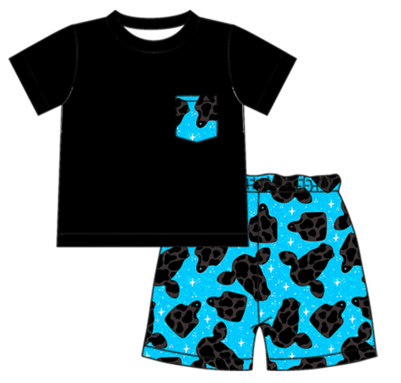 Baby Boy Girl Western Cow Sibling Dress Romper Clothes Set ( Moq 5 Each style )