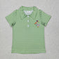 Baby Boy Short Sleeves Duck Green Stripes Shirt Tops