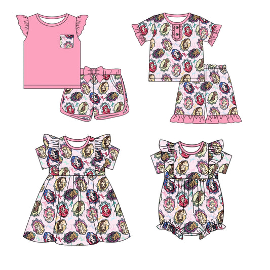 Baby Girl Short Sleeves Princess Sibling Romper Dress Set ( Moq 5 Each Style ) 12.18
