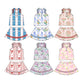 ( Moq 5 Each Style ) Baby Girl Sleeveless Flower Bows Buttons Tops Skorts Sibling Set 3.27