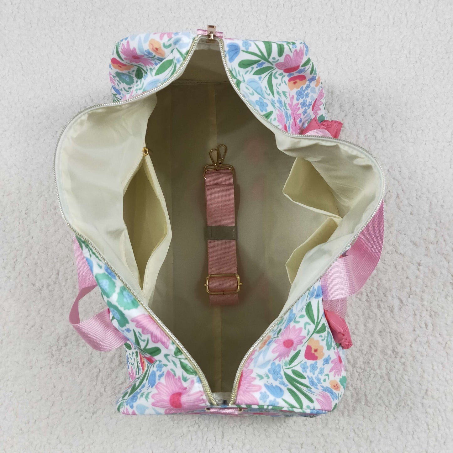 Baby Girl Kids Adult Flower Pink Ruffle Travel Package Gym Bags RTS