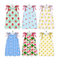 ( Moq 5 Each Style ) Sibling Baby Girls Kids Sleeveless Bows Fruits Summer Knee Length Dresses