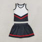 Baby Girls Kids Sleeveless Tops Black Skirt Shorts Set Yoga Active Team Clothes RTS