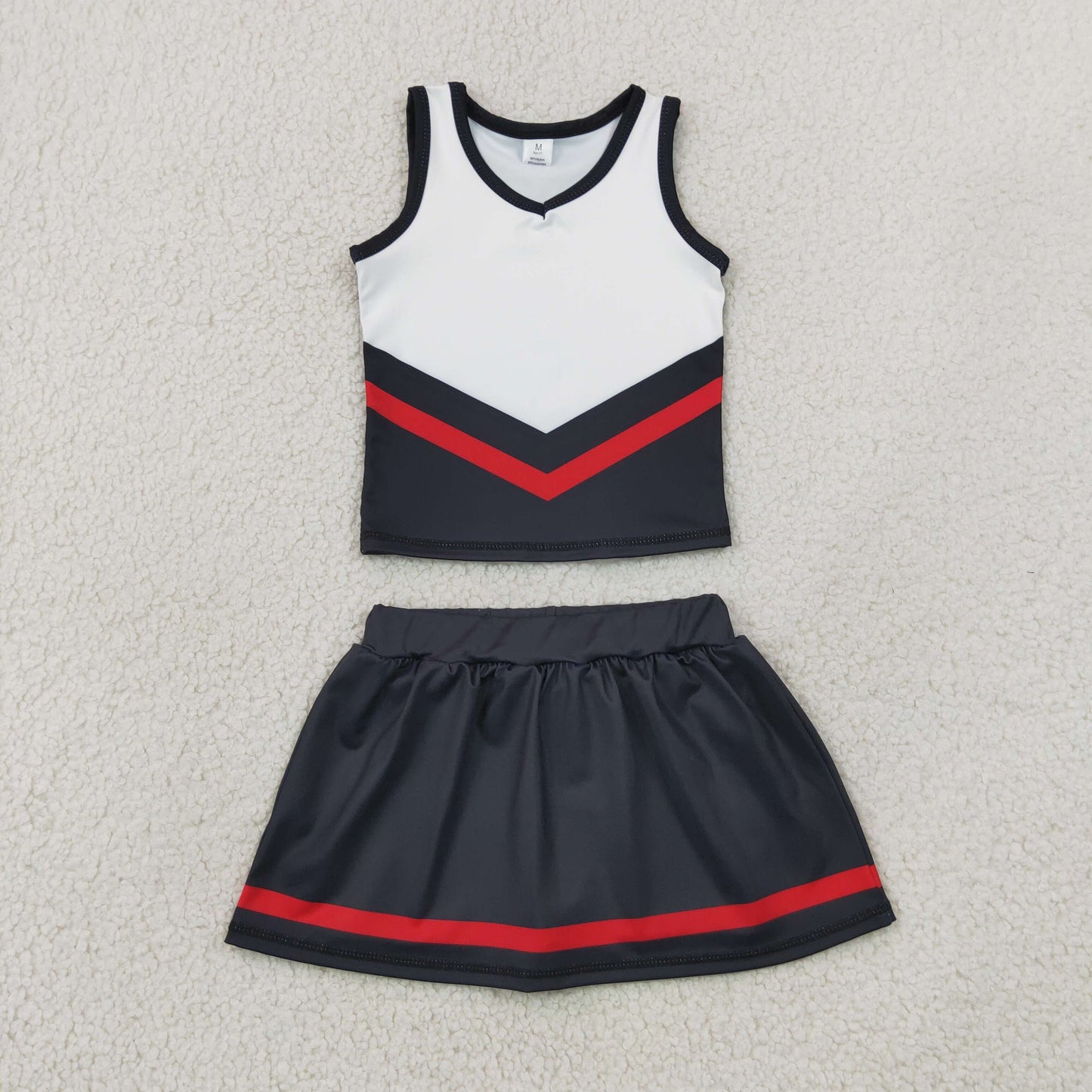 Baby Girls Kids Sleeveless Tops Black Skirt Shorts Set Yoga Active Team Clothes RTS