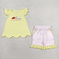 Sibling Baby Boys Girls Kids Short Sleeves Cartoon Rompers Set Embroidery Clothes RTS