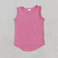 Baby Girl Toddler Yoga Active Sleeveless Pink Vest Tops RTS