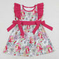 SR0726 Baby Girl Short Sleeves Strawberry Floral Romper