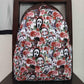 BA0060 Baby Kids Halloween Skull Floral Bag Backpack