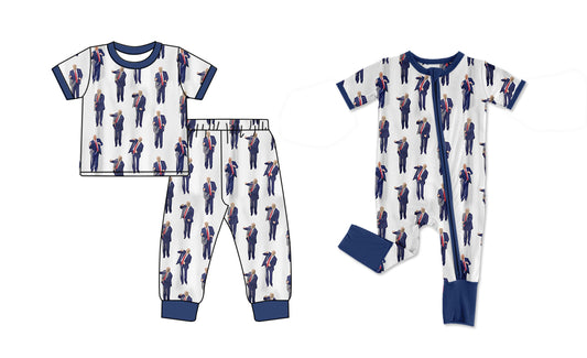 Baby Boy Short Sleeves Sibling Matching Romper Clothes Set ( Moq 5 Each Design )