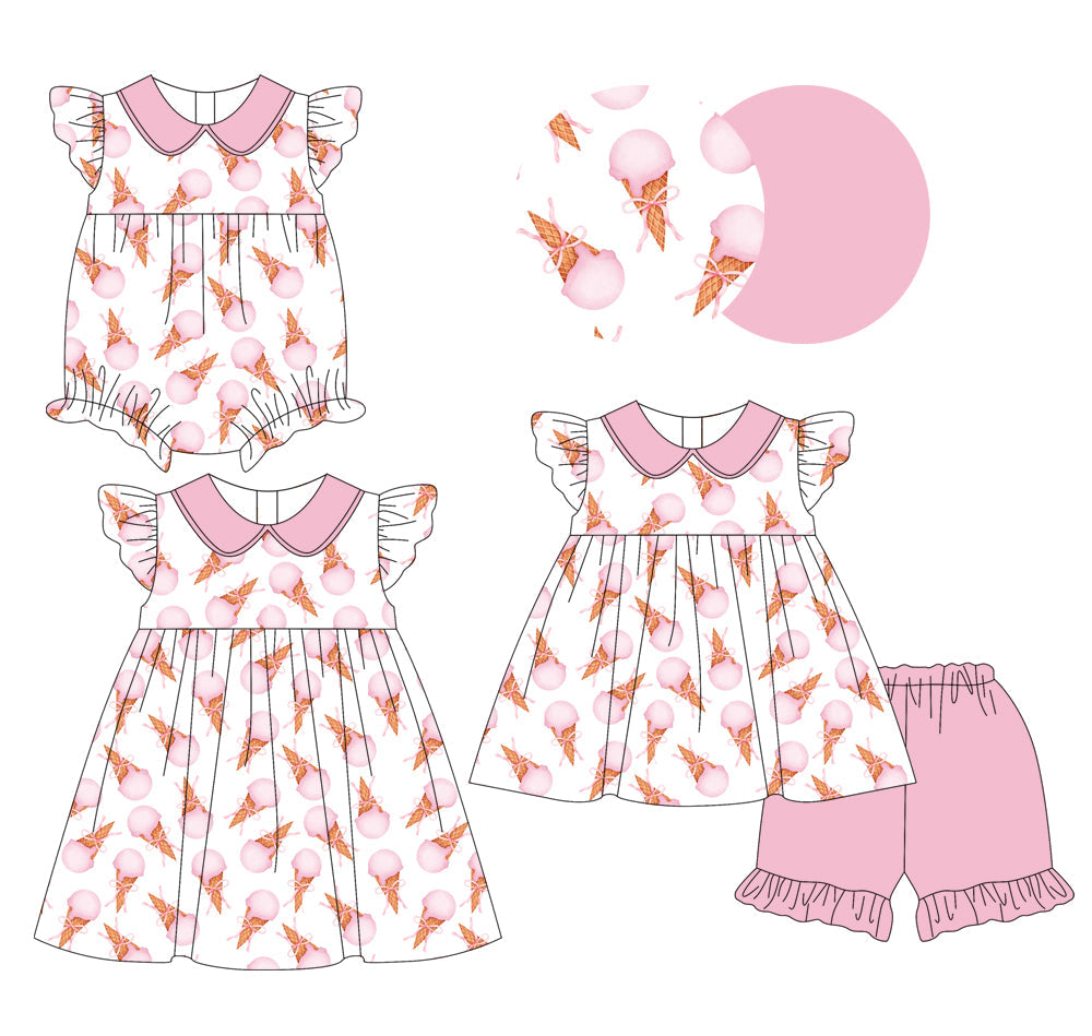 Baby Girl Popsicles Sibling Romper Dress Set ( Moq 5 Each Style ) 1.9