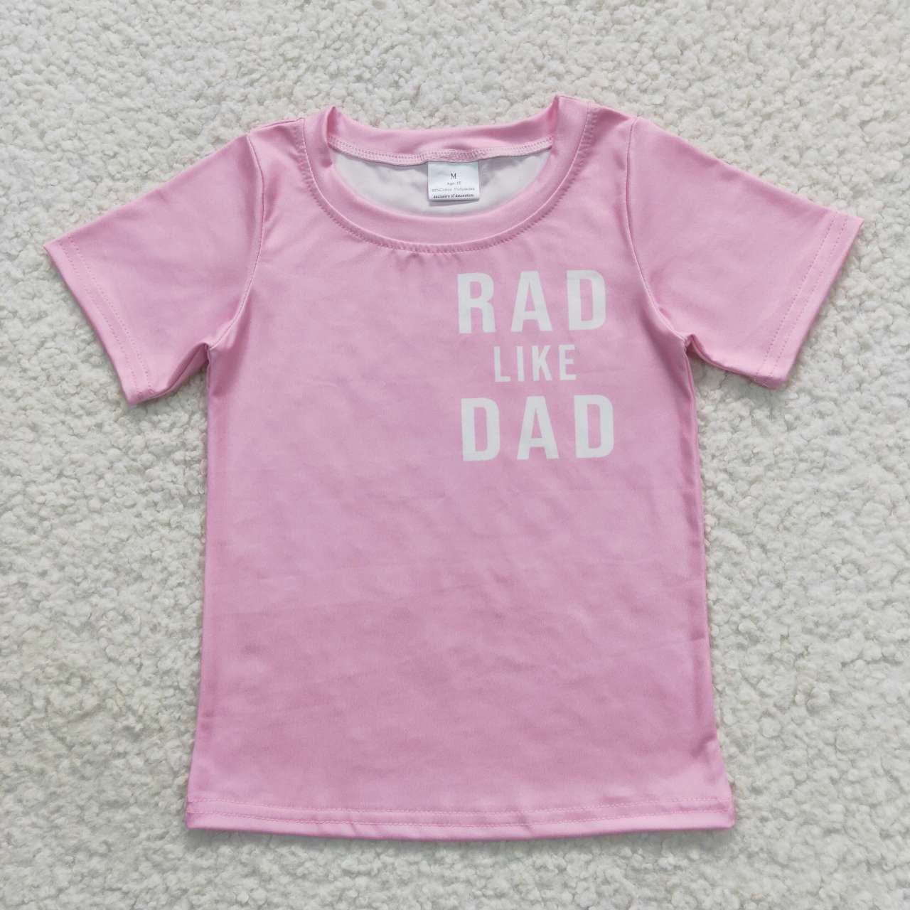 GT0309 Baby Girl Pink Short Sleeves Dad Checkered Shirt